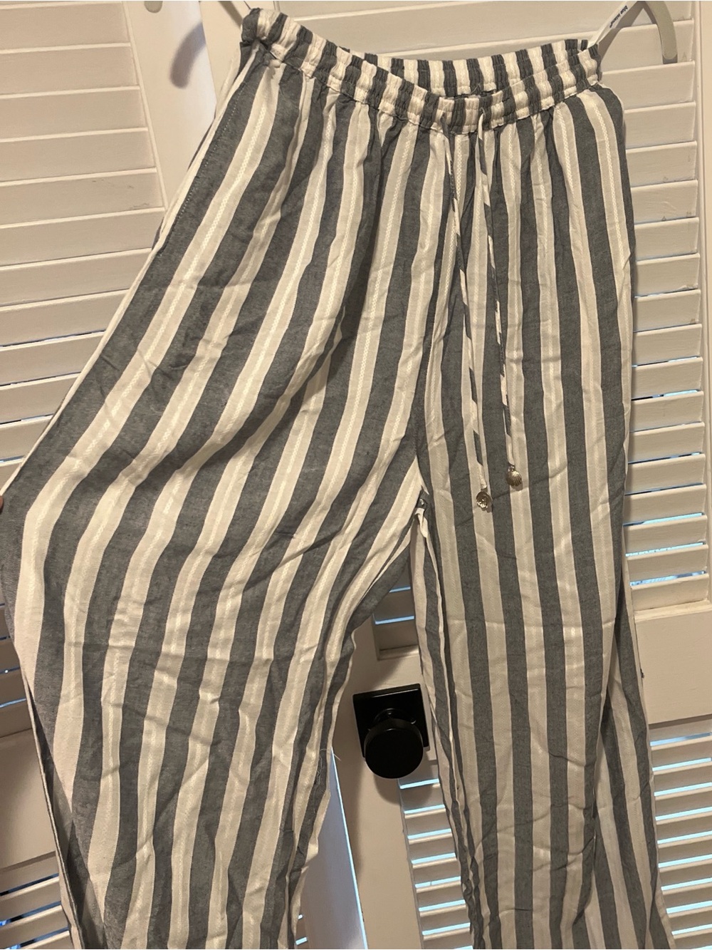 NWOT Blue island blue and White Striped pants